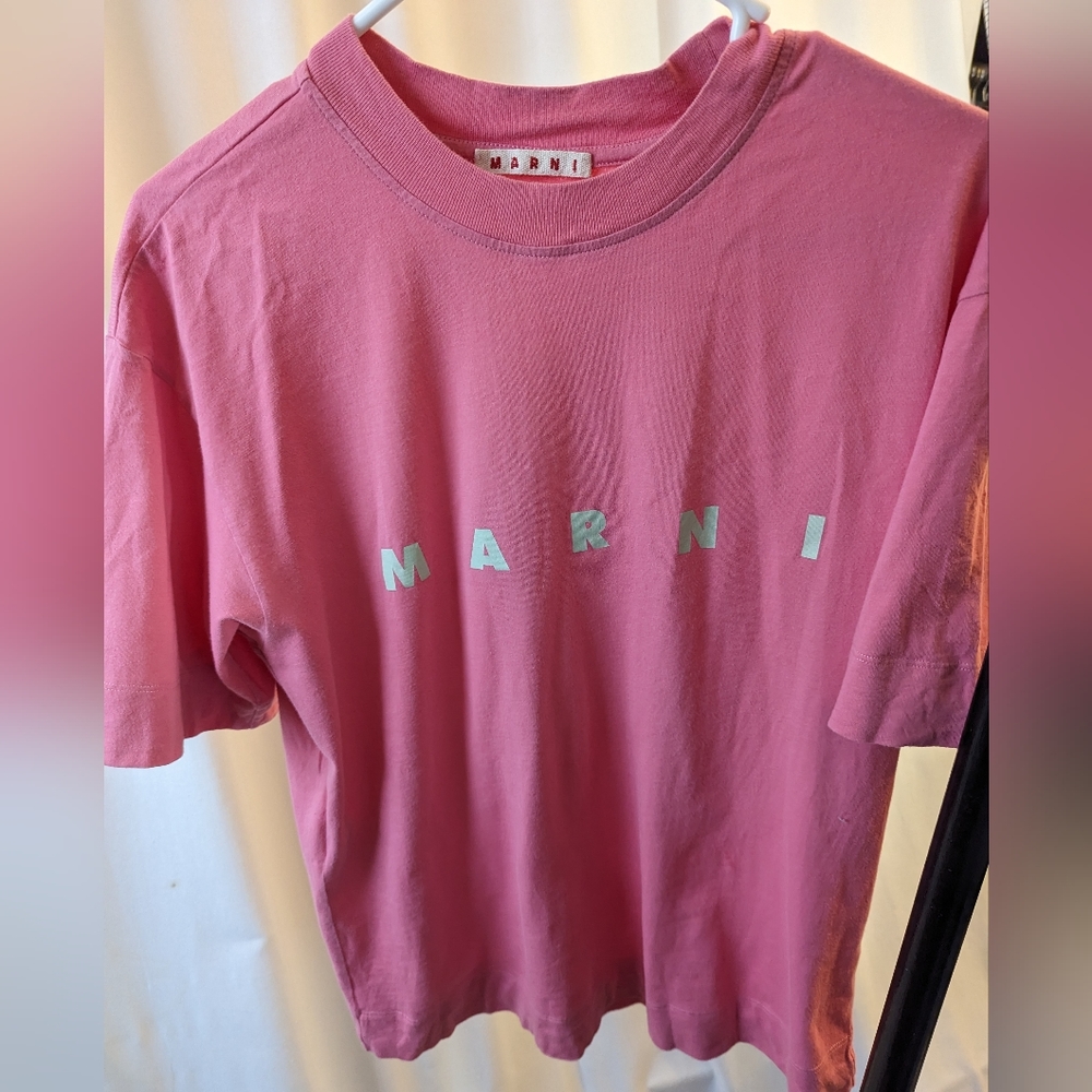 Marni logo big tshirt pink small